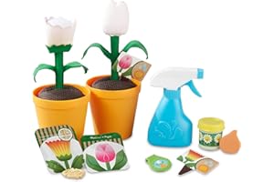 SPIN MASTER Melissa & Doug Let's Explore Flower Gardening zestaw do zabawy w ogrodzie, zabawka udawana | wiek 3 + | prezent dla chłopca lub dziewczyny