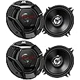 2 Pairs (Qty 4) of JVC CS-DR521 drvn DR Series 5.25" 2-Way Coaxial 260 Watts Max Power Automotive Car Audio Speakers