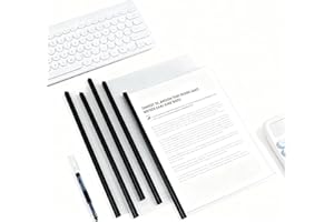 YIPUETERNITY 10pcs Trasparente A4 Copertine per Rilegatura, Trasparenti Copertine Rapporto, Copertina File Trasparente A4, Plastica Rapporto Copertina con Barra Scorrevole per Documenti. Può Contenere 40 Fogli (C)