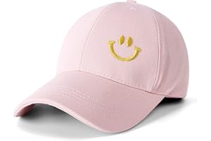 YAKASU Casquette Baseball Femme - Casquette Femme,Chapeau Ete Femme Unisexe avec Brodée Coton Anti-Soleil Sourire Baseball Cap pour Golf Tennis Sport Loisir Extérieur
