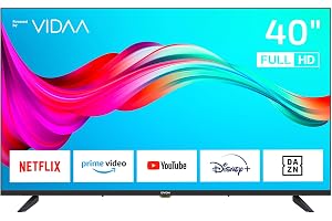 DYON Smart 40 VX-2 Full HD-TV, trippel HD-mottagare (DVB-C/-S2/-T2), App Store, Prime Video, Netflix, YouTube, DAZN, Disney+