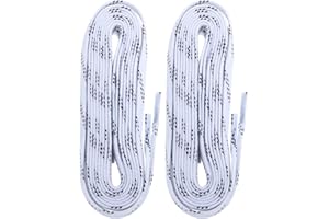 VALICLUD Lacci da Hockey Cerato 96 Pollici Hockey su Ghiaccio Giallo Lacci Scarpe Piatte per Scarpe Skate Roller Derby (244Cm X 10Mm)