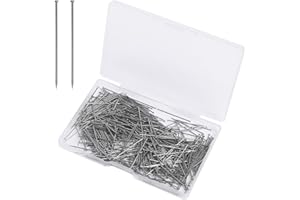 SUPECESORIO Alfileres Costura 26mm, Alfileres modista Profesional 500 Piezas, Acero Inoxidable, para Sastre, Bisutería y Manualidades