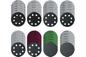 48 stycken slipskivor 125 mm kardborreband, kornstorlekar 240/400/800/1000/1500/2000/3000/5000 excenterslip, slippapper 125 m