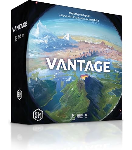 Stonemaier Games: Tapis de Jeu Vantage | 6 Tapis de Jeu en Carton Double Couche pour empêcher Les Cartes de bouger | Créez Une Grille de Cartes de 3 x 3 cm