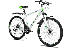 HH HILAND Hiland VTT multi-rayons, dérailleur Shimano 21 vitesses, cadre en aluminium, roues 26/27,5", freins à disque pour homme, femme et homme