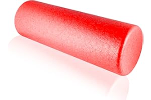 CALMA DRAGON Calm Dragon Foam Roller - Rullo Pilates Lunghezza 45 cm, diametro 15 cm, materiale ad alta densità e peso ridotto. Miglior rullo di schiuma per lo yoga, il fitness e il mal di schiena.… (Rosso)