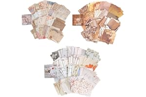 Fezf 300 Fogli Di Carta Per Album Vintage, Carta Marrone, Giornale Retrò 3 Stili Di Carta Decorativa Per Album Per Quaderno Diario