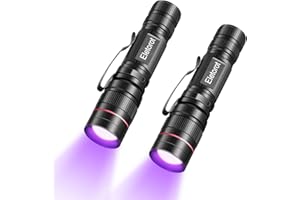 Luce Ultravioletta Eletorot Torcia UV LED 395 nm Zoomable Black Light, Lampada UV Resina Polimerizzante Rilevatore di Urina di Cane/Gatto, Luce uv per Carte di Controllo e Banconote, Ricerca Fughe