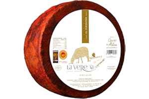 QUESOS LA ALDEA CALIDAD ARTESANAL QUESOS LA ALDEA | Queso Artesano de Oveja Semicurado | Al Pimentón | Medio queso 1,5 kg | Kits y Packs de Quesos | Disponible: Entero, en Cuartos o Mitades