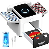 Barajador Automático De Cartas Recargable – Batería 2000 MAh, USB Tipo C, Baraja 54 Cartas En 2 Segundos, Silencioso Y Portátil, Para UNO Y Juegos De Mesa