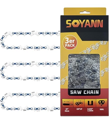 40cm (16") Vollmei&szlig;el Kette S&auml;gekette 3/8" 1,3 Mm 57 TG F&uuml;r