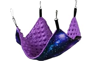 BORN2REST Hängematte für Chinchillas, Mäuse, Ratten, Kaninchen, Meerschweinchen, Kleintier, bequemes Bett, DREI Größen 45 und 30 und 20 Lauren Design (30cm x 30cm, Kosmos)