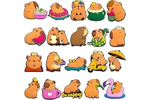 GWAWG Zawieszki do butów Crocs, 20 szt., urocze zawieszki z motywem zwierzęcym, akcesoria Crocs z PCW, akcesoria do chodaków, akcesoria dla dzieci, nastolatków, kobiet, dziewcząt, Jeden rozmiar, PVC,