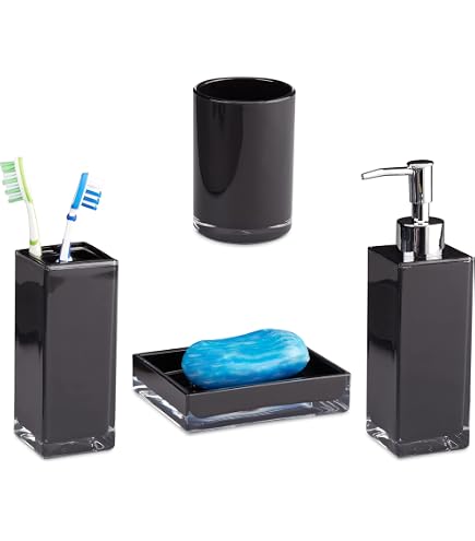 Loberon Set per Bagno Millicent, Bianco/Argento