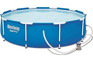 Bestway Steel Pro 56679 - Piscina (Piscina con anillo hinchable, Círculo, Azul, PVC, Acero, 310 mm, 310 mm)