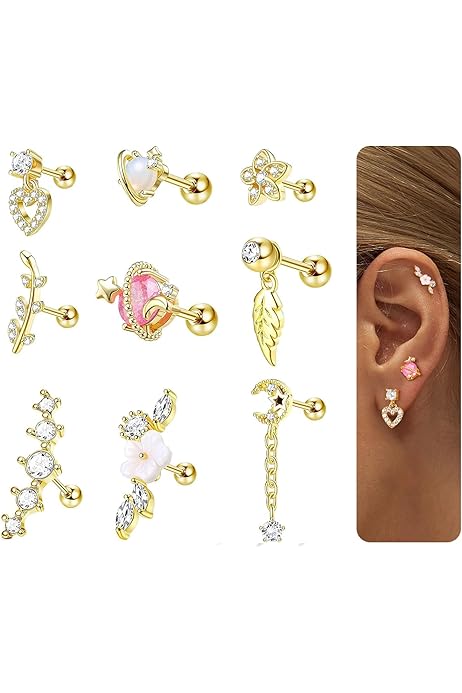 Set Anelli Piercing Naso Septum - Acciaio Inox 16G, 6-12mm, Con Custodia - Foto 6