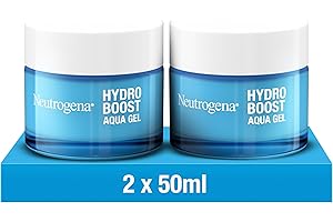 ‎NEUTROGENA Neutrogena Hydro Boost Aqua Gel (2 x 50 ml), Moisturising Face Cream with Hyaluronic Acid, Amino Acids & Electrolytes, Quick-Absorbing Moisturising Cream for Normal & Combination Skin, Double Pack