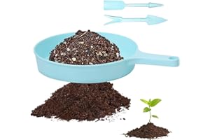 TAIZER 2 Pezzi Setaccio da Giardino Colino da Giardino Strumento con Setaccio per Terreno in Plastica per Giardino Sabbia Pavimento Sabbia Terra Colino a Rete per Giardinaggio Piante Green