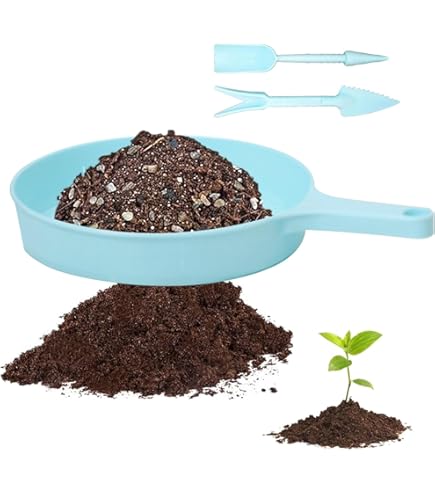 GALPADA Bodensieb Aus Edelstahl - Handliches Gartensieb 31,5cm Mit 2mm Maschen