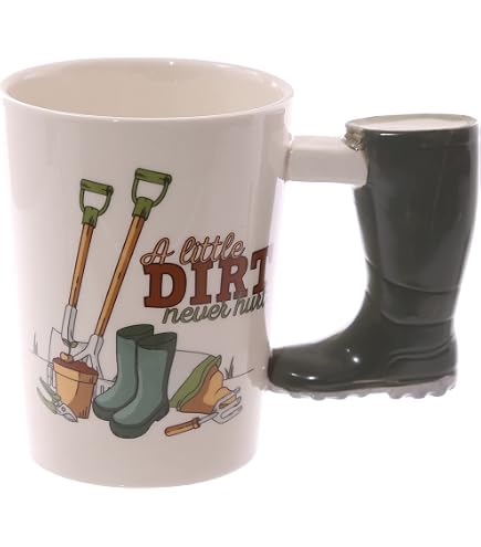 Tazza Victorian Print Con Scritta 'I Would Rather Be At My Allotment', 325 Ml, Regalo Per Giardinieri, Lavabile In Lavastoviglie