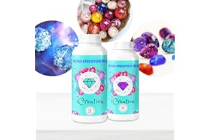 Resin Pro ® ICreation Resina Epossidica Veloce, Catalizza in metà Tempo, per Stampi in Silicone, Gioielli, Creazioni Artistiche, Fai da te, Made in Italy - 300g