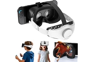 LXFEIFANTECH Upgraded VR Headset for Switch 2 (2025), Switch 2 VR Games Glasses with Adjustable HD Lenses and Head Strap with Rotary Button, Labo VR for Switch 2 Accessory, White & Black