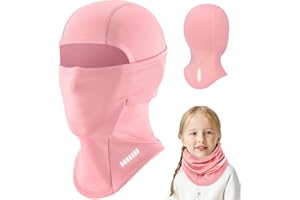 WACCET Cagoule Enfant Hiver, Cagoule d'hiver Thermique pour Enfants Cagoule Ski Enfant Fleece Multifonction Cagoule pour Enfants Cache Cou Tour de Cou Enfant pour Garçons et Filles -Ski, Vélo