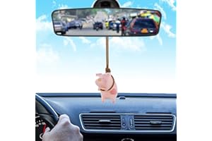 JIRENSH Rückspiegel Anhänger,Rückspiegel Anhänger Auto,Autospiegel Anhänger,Rosa Schweinchen Auto Spiegel Anhanger,Für Auto Innenausstattung,Für rückspiegel anhänger,Büro nach Hause Charme (15 cm)