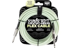 Ernie Ball Flex Instrument Cable Straight/Straight 20ft - Glow in Dark