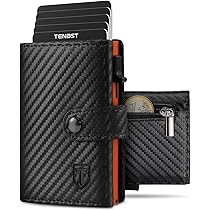 Fibra Di Carbonio Portafoglio Uomo Slim In Con Protezione RFID