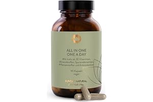 ‎SUNDAY NATURAL SUNDAY NATURAL® Multivitamin Komplex - All in One – Premium Rundum-Versorgung mit nur 1 Kapsel: 30 A-Z Vitamine, Mikronährstoffe – 90 vegane Vitamin Kapseln - Laborgeprüft und Ohne unnötige Zusätze