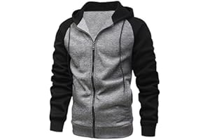 YawYews Sweatjacke Herren Zipper Hoodie Kapuzenjacke Herren Sweatjacke Mit Kapuze Sweatshirt Jacke Reißverschluss S-2XL