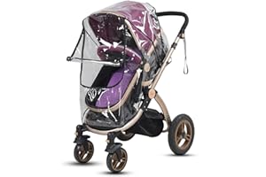 KAFUTY 1 STÜCK PVC Transparent Universal Faltbare Wasserdichte Kinderwagen Regen Abdeckung Staub Windschutz Kinderwagen Zubehör Reißverschluss Fenster Design