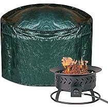 KISEER Feuerschalen-Abdeckung - Wasserdichter Schutz 96,5cm Mit Kordelzug (schwarz)