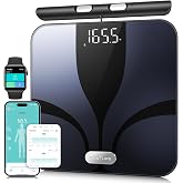 Posture Smart Bathroom Scale 8 Electrodes, Body Fat and Muscle Scale with 28 Indicators (BMI/Fat/Protein/Muscle) and Bluetoot