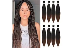 FIRSTCYH HAIR Rajout Cheveux Tresses 1B/30 Meches Boucle Pour Tresses Africaine 8 Paquets Boho Crochet Braids Meches 26 Inch Yaki Nattes Extensions De Cheveux Pré-étiré