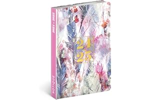 NOTIQUE Terminarz 2024/2025, kalendarz tygodniowy, kalendarz książkowy, kalendarz kieszonkowy, kalendarz tygodniowy, lipiec 2024 – grudzień 2025, 11 x 17 cm (pióra)