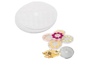 IFUDE Runde Silikon Dehydrator, 5 Stück Runde Silikon Dehydrator Blätter, Wiederverwendbare Dampfmatten Netzfolie Antihaft Frucht Dehydrator Matten für Obst Trockner