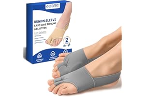 DIVIDERMY 2 pezzi Alluce Valgo Correttore, Tutore Alluce Valgo, Divaricatore Alluce Valgo, Antiscivolo, Separatore Alluce Valgo con Panno Elastico, Per Evitare Sfregamenti E Alleviare La Pressione, Grigio