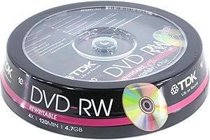 CA MEDIA REPLICATION 30 x TDK Blank DVD-RW Disc (4x 120min 4.7GB) Video/Data DVD Re-Writable