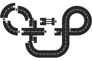 Sebra - Fahrbahn, Kreuzung aus stark Filzimitat - 12-teilig