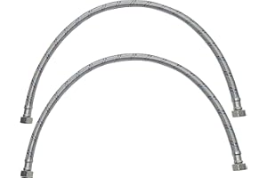 AERZETIX - C51071 - Satz von 2 - Flexibler anschlussschlauch - flexschlauch - 600mm - 3/8" weiblich - 3/8" weiblich - wasserhahn gesundheitlichen mischbatterie küche badezimmer sanitär