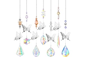 TUHNHGD 7pcs Atrapasoles, AtrapasueñOs De Cristal, Atrapasol Colgante, Atrapasol De Cristal, Atrapasoles De Cristal, PáJaro De Cristal (3)