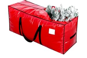 DNTORX Christmas Tree Storage Bag, Extra Large Heavy Duty Festive Season Multipurpose Storage Bag Ideal for Up to 7.5 Ft Tall Xmas Trees and Other Decorations Red