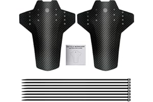 KAYSENSUK Mountain Bike Mudguards Set, Bike Fender, MTB Carbon Fiber Mud Guard Front and Rear Compatible, Mountain Bike Fender Fixed Gear Mudguard for 26", 27.5", 29" Size Mountain Bike