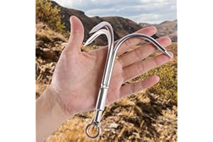 CYFIE Crochet d'escalade à 3 griffes en acier inoxydable - Crochet de retrait et de récupération de limbes - Outil EDC, Small Hook