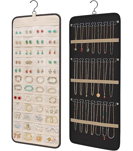 Organizer Da Parete Per Gioielli In Acrilico Trasparente – Espositore Per Orecchini, Collane, Anelli 43x30cm