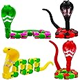 Cuackamily 4 PCS 18 Links Wacky Tracks Snap and Click Fidget Toys,Finger Sensory Tangle Fidget Toys,Cobras Puzzles for Stress Relief,Jokes and Pranks Party Favors Fillers for Kids Adult(Random Color)
