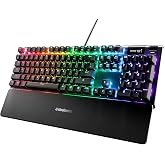 Steelseries Apex 5 Hybrid Mechanical Gaming Keyboard, Rgb Lighting for Each Key, Oled Screen, Turkish QWERTY
